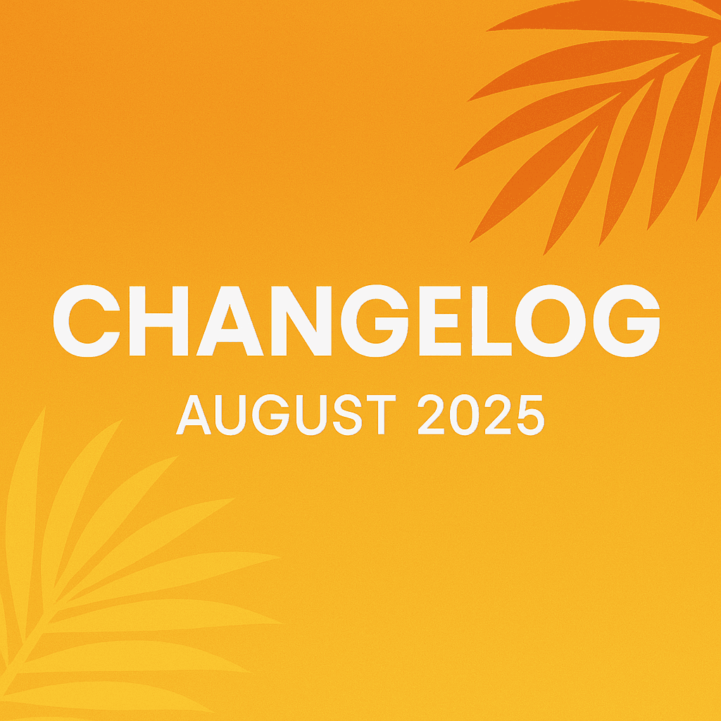 Changelog for August 2025