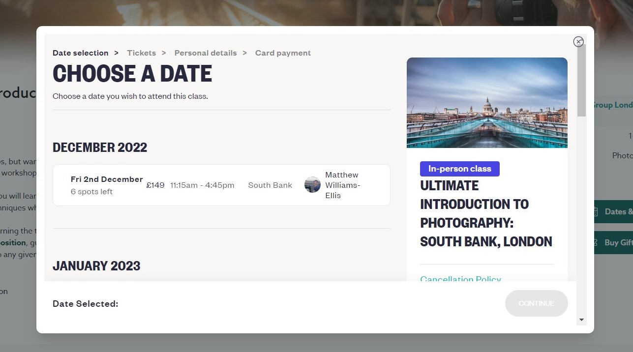 Baluu booking system interface